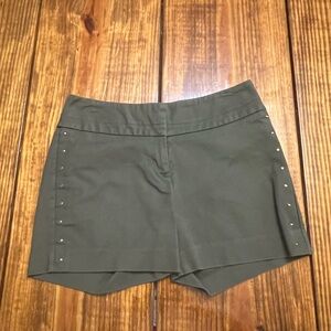 Apt. 9 Dark Green Studded High Waist Shorts